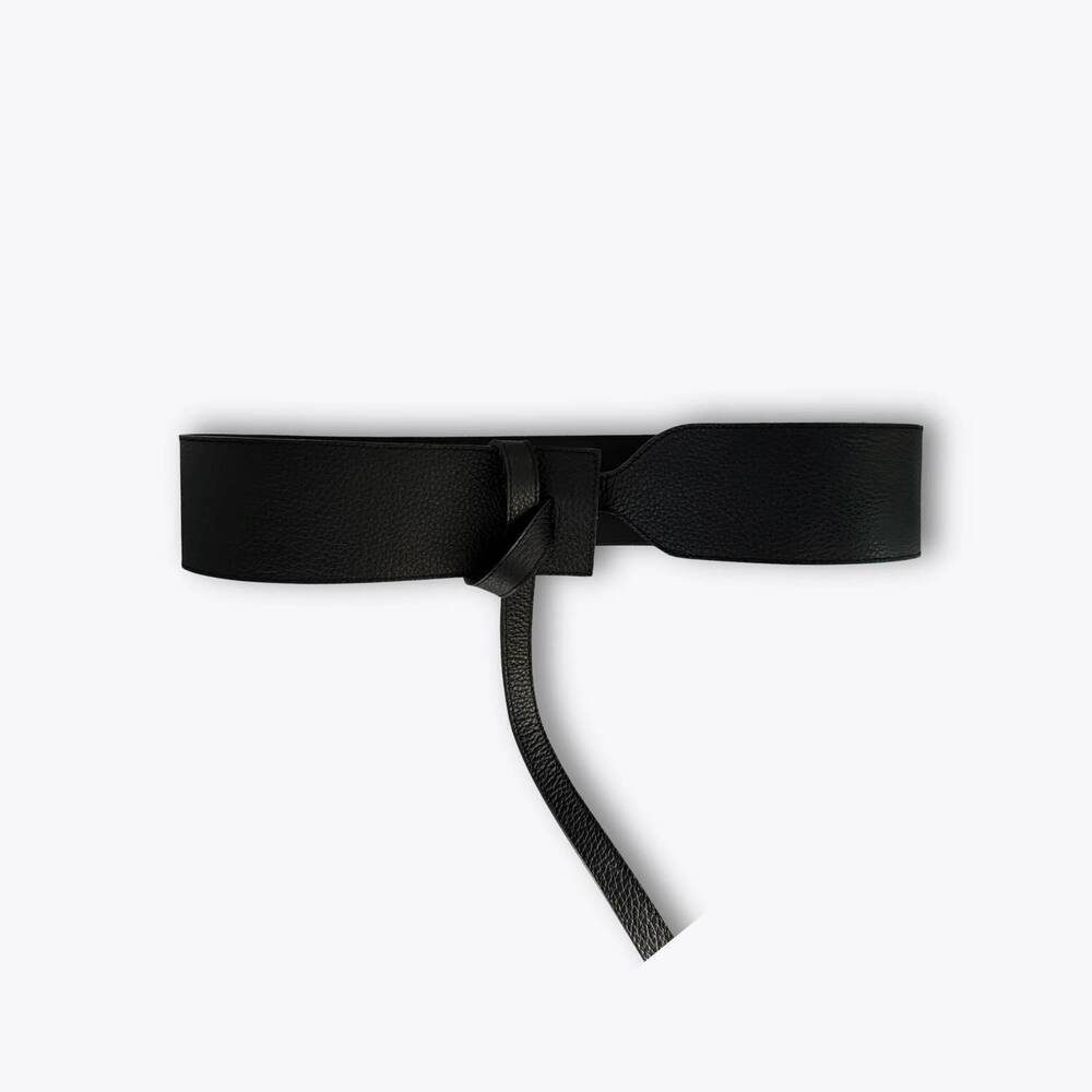 NEW FLOREZ women's tandil wrap leather belt in black